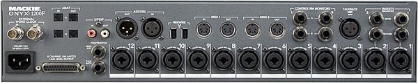 Mackie Onyx 1200F FireWire Audio/MIDI Interface, Rear