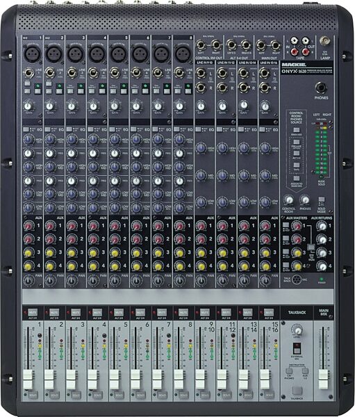 Mackie Onyx 1620 16-Channel Mixer, Top View