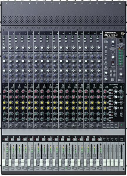 Mackie Onyx 1640 16-Channel Mixer, Top View