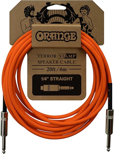 Orange Terror Stamp Straight/Straight Speaker Cable, 20 foot, Action Position Back