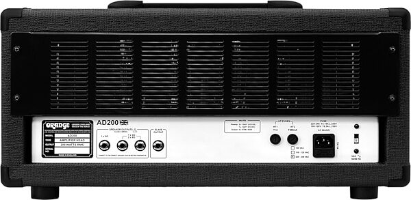 Orange AD200 Bass Amplifier Head (200 Watts), Black, Action Position Back