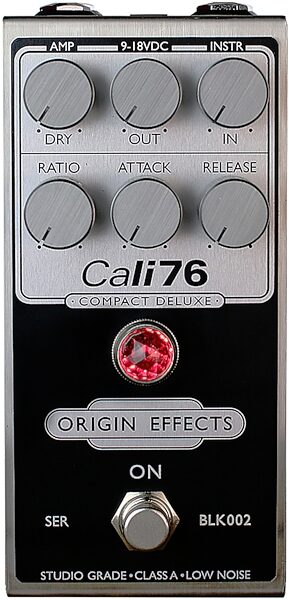 Origin Effects Cali76 Compact Deluxe Compressor Pedal, Black Model, Action Position Back