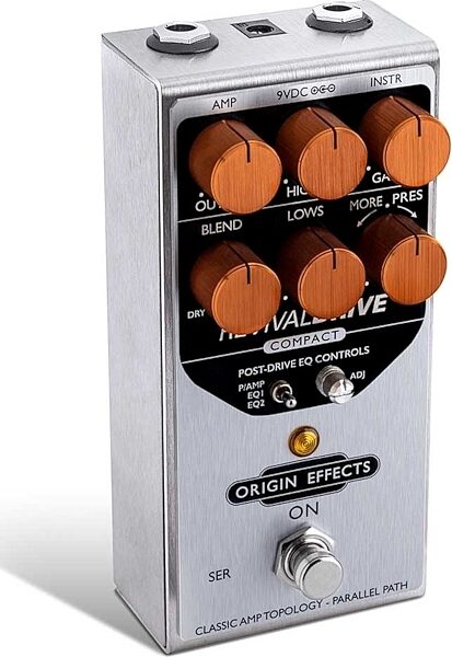 Origin Effects RevivalDRIVE Compact OD Overdrive Pedal, Warehouse Resealed, Angle