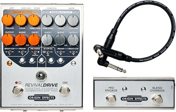 Origin Effects RevivalDRIVE Custom Overdrive Pedal, Footswitch Bundle, Action Position Back