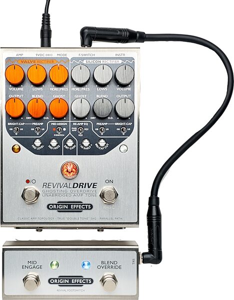 Origin Effects RevivalDRIVE Custom Overdrive Pedal, Footswitch Bundle, Action Position Back
