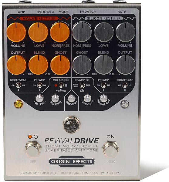 Origin Effects RevivalDRIVE Custom Overdrive Pedal, Top