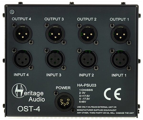 Heritage Audio OST-4 500 Series Slot Rack, 4-Module, Main