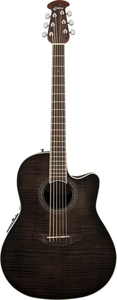 Ovation CS24P Celebrity Standard Plus Acoustic-Electric Guitar, Transparent Black Flame