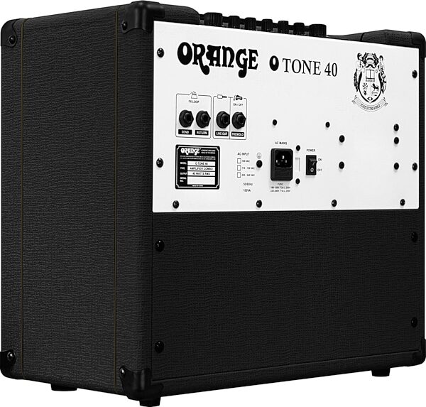 Orange O-TONE 40 Solid-State Guitar Combo Amplifier (40 Watts, 1x12"), Black, Action Position Back