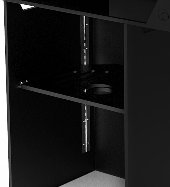 Odyssey DJ Mobile Podium, Black, 40 inch, Action Position Back