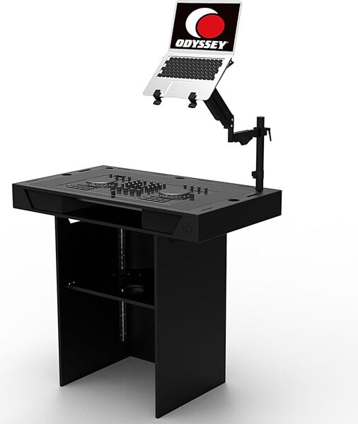 Odyssey DJ Mobile Podium, Black, 40 inch, Action Position Back