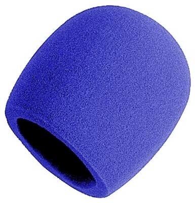 On-Stage Foam Ball-Type Microphone Windscreen, Blue, Blue