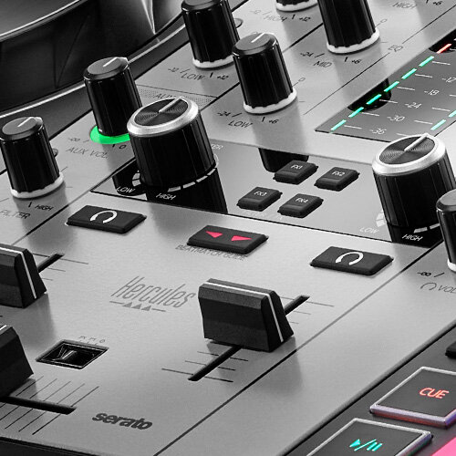 Hercules DJControl Inpulse 500 DJ Controller, Limited-Edition Silver, with Included Carry Case, Detail