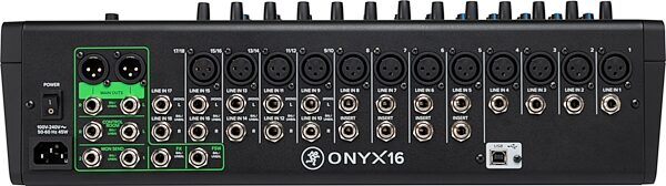 Mackie Onyx16 Premium Analog USB Mixer, USED, Blemished, Action Position Back