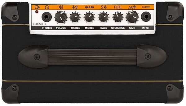 Orange Crush 12 Guitar Combo Amplifier (12 Watts, 1x6"), Black, Black Top