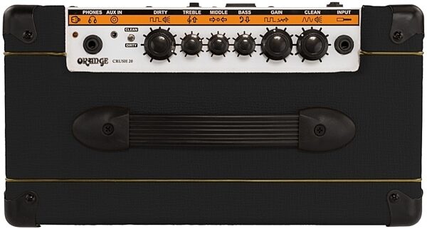 Orange Crush 20 Guitar Combo Amplifier, Black, Top