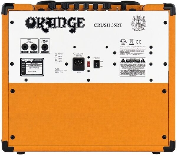 Orange Crush 35RT Guitar Combo Amplifier with Reverb (35 Watts, 1x10"), Orange, Orange Back