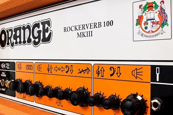 Orange Rockerverb MkIII Guitar Amplifier Head (100 Watts), Orange, Orange Closeup 3