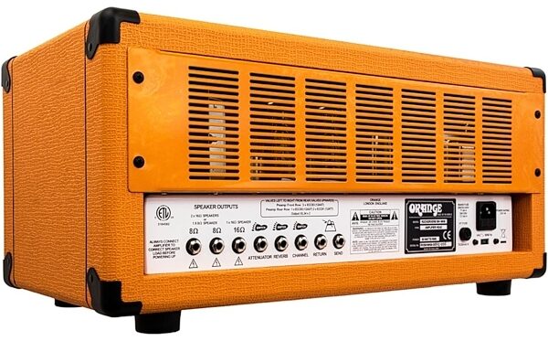 Orange Rockerverb MkIII Guitar Amplifier Head (50 Watts), Orange, Orange Rear Angle