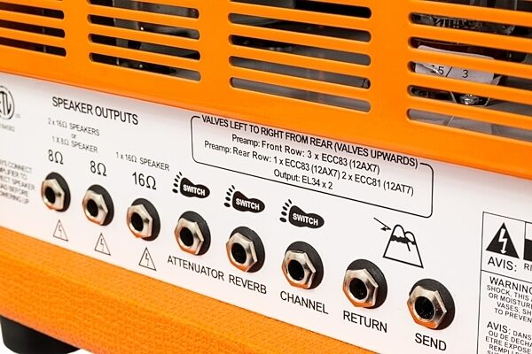 Orange Rockerverb MkIII Guitar Amplifier Head (100 Watts), Orange, Orange Closeup