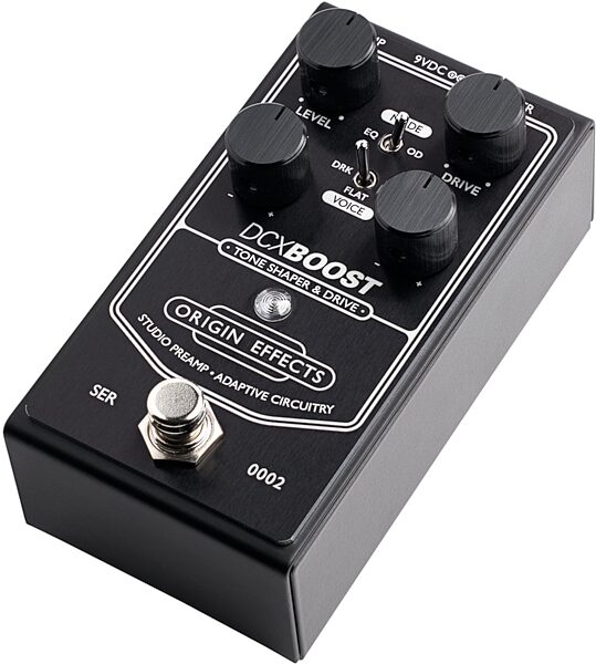 Origin Effects DCX Boost Preamp Pedal, Blemished, Action Position Front
