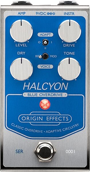 Origin Effects Halcyon Blue Overdrive Pedal, New, Main