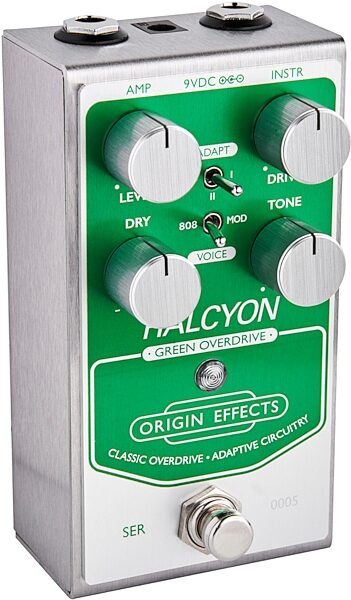 Origin Effects Halcyon Green Overdrive Pedal, New, Action Position Front