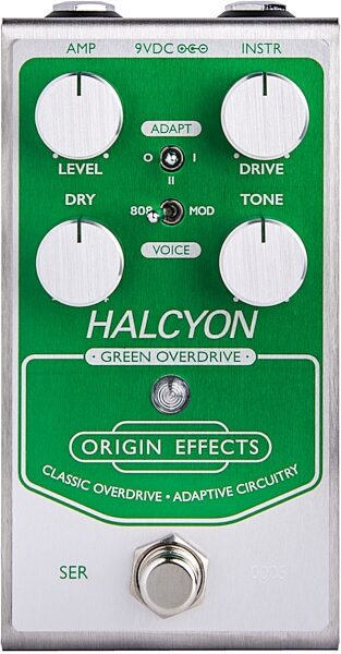 Origin Effects Halcyon Green Overdrive Pedal, New, Main