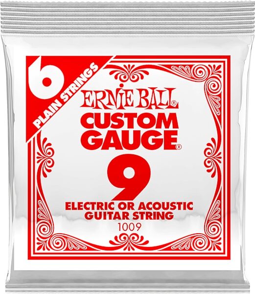 Ernie Ball Plain Steel Electric Guitar String, Action Position Back