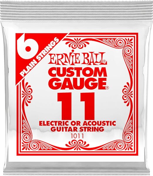 Ernie Ball Plain Steel Electric Guitar String, Action Position Back