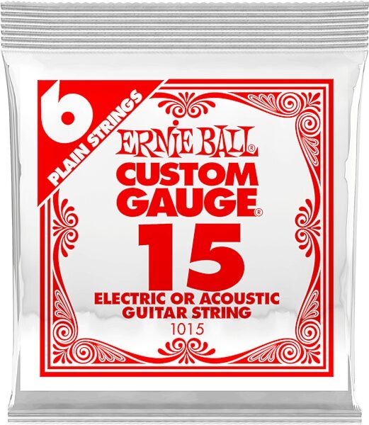 Ernie Ball Plain Steel Electric Guitar String, Action Position Back