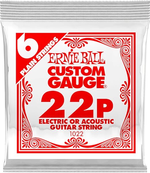 Ernie Ball Plain Steel Electric Guitar String, Action Position Back