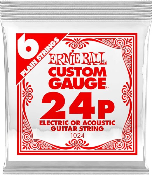 Ernie Ball Plain Steel Electric Guitar String, Action Position Back