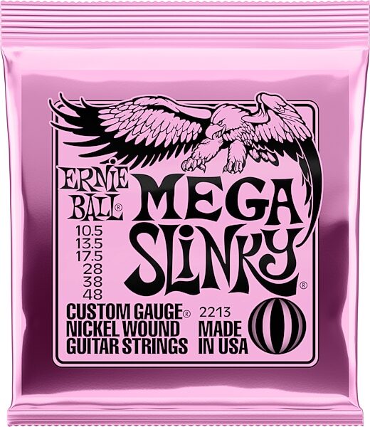 Ernie Ball 2213 Mega Slinky Electric Guitar Strings, New, Action Position Back