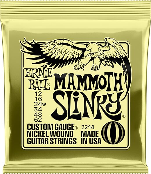 Ernie Ball 2214 Mammoth Slinky Electric Guitar Strings, New, Action Position Back
