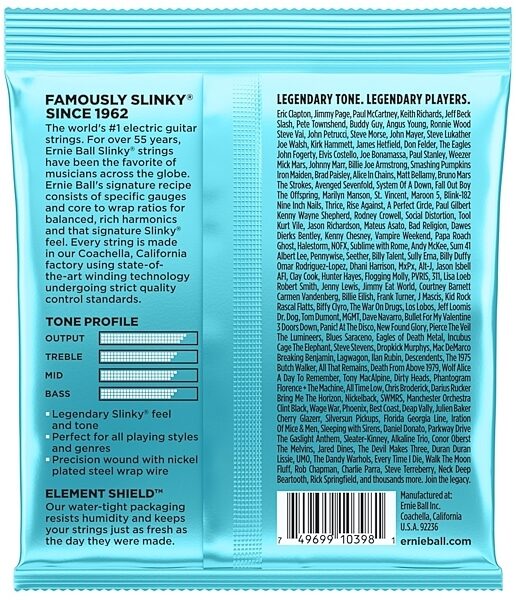 Ernie Ball Mighty Slinky Electric Strings, 3-Pack, View