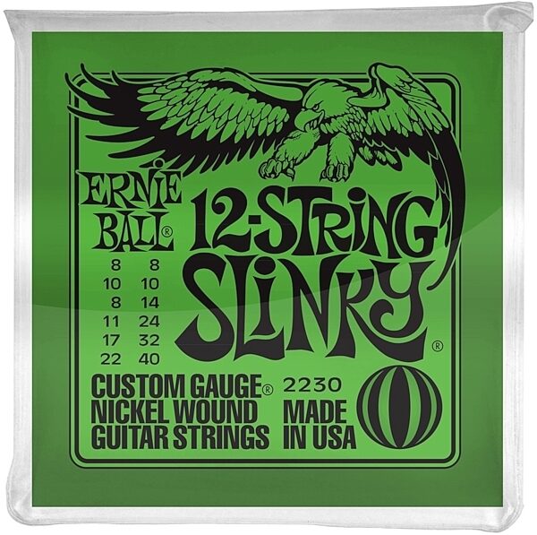 Ernie Ball Slinky 12-String Nickel Wound Electric Guitar Strings - 8-40 Gauge, New, Main