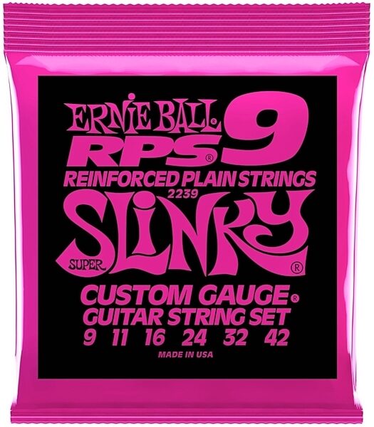 Ernie Ball Super Slinky RPS Nickel Wound Electric Guitar Strings (9-42 Gauge), New, Main