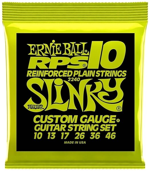 Ernie Ball Hybrid Slinky RPS Nickel Wound Electric Guitar Strings (10-46 Gauge), New, Main