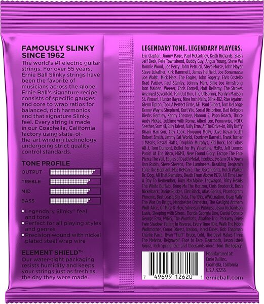 Ernie Ball Power Slinky 7-String Nickel Wound Electric Guitar Strings - 11-58 Gauge, New, Action Position Back