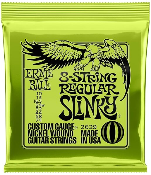 Ernie Ball Slinky 8-String Electric Guitar Strings, New, view