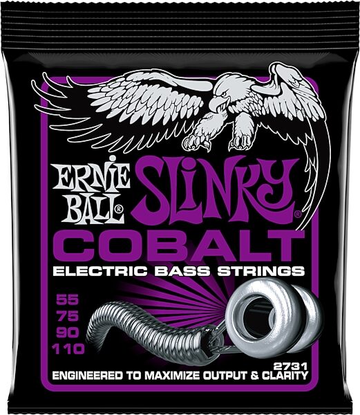 Ernie Ball Power Slinky Cobalt Bass Set, New, Action Position Back