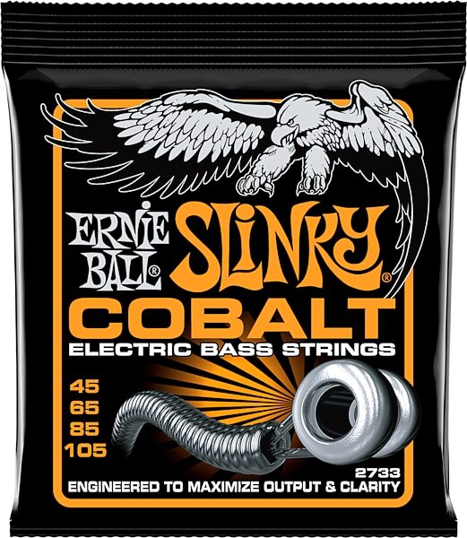 Ernie Ball Hybrid Slinky Cobalt Bass Set, New, Action Position Back