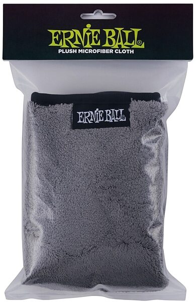 Ernie Ball 12" x 12" Ultra-Plush Microfiber Polish Cloth, New, Main