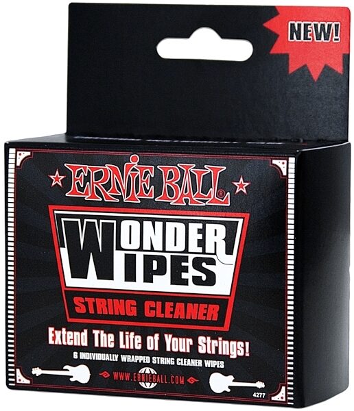 Ernie Ball Wonder Wipes String Cleaner 6-Pack, New, Main