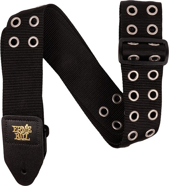 Ernie Ball Premium Guitar Strap, Hole Lotta Metal Silver, Action Position Back
