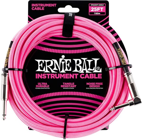 Ernie Ball Braided Guitar Cable, Action Position Back