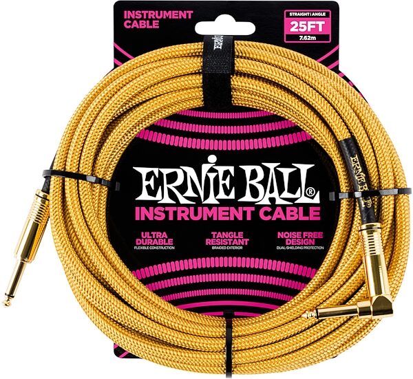 Ernie Ball Braided Guitar Cable, Action Position Back