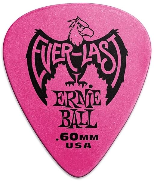 Ernie Ball Everlast Guitar Picks (12-Pack), Pink, Main