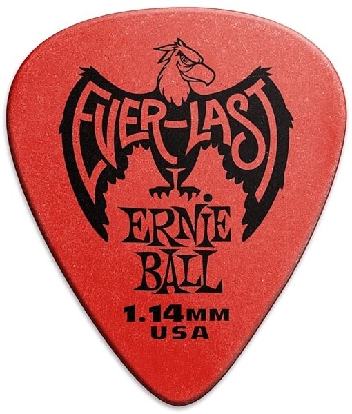 Ernie Ball Everlast Guitar Picks (12-Pack), Red, Main